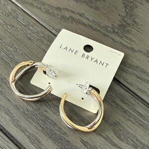Lane Bryant Two-Tone Hoop Earrings